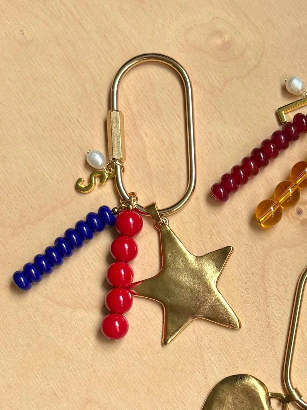 Chunky Gold Charm Carabiner | Personalizable