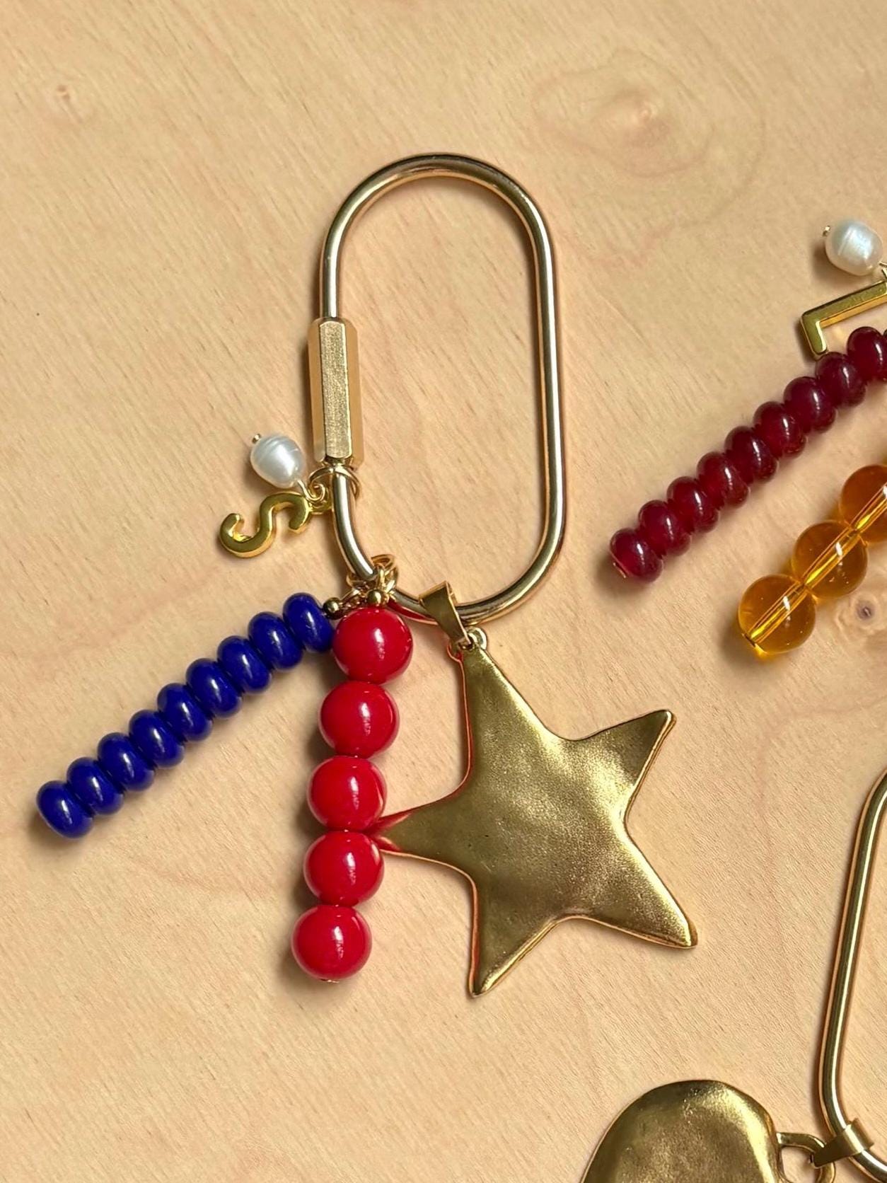 Chunky Gold Charm Carabiner | Personalizable