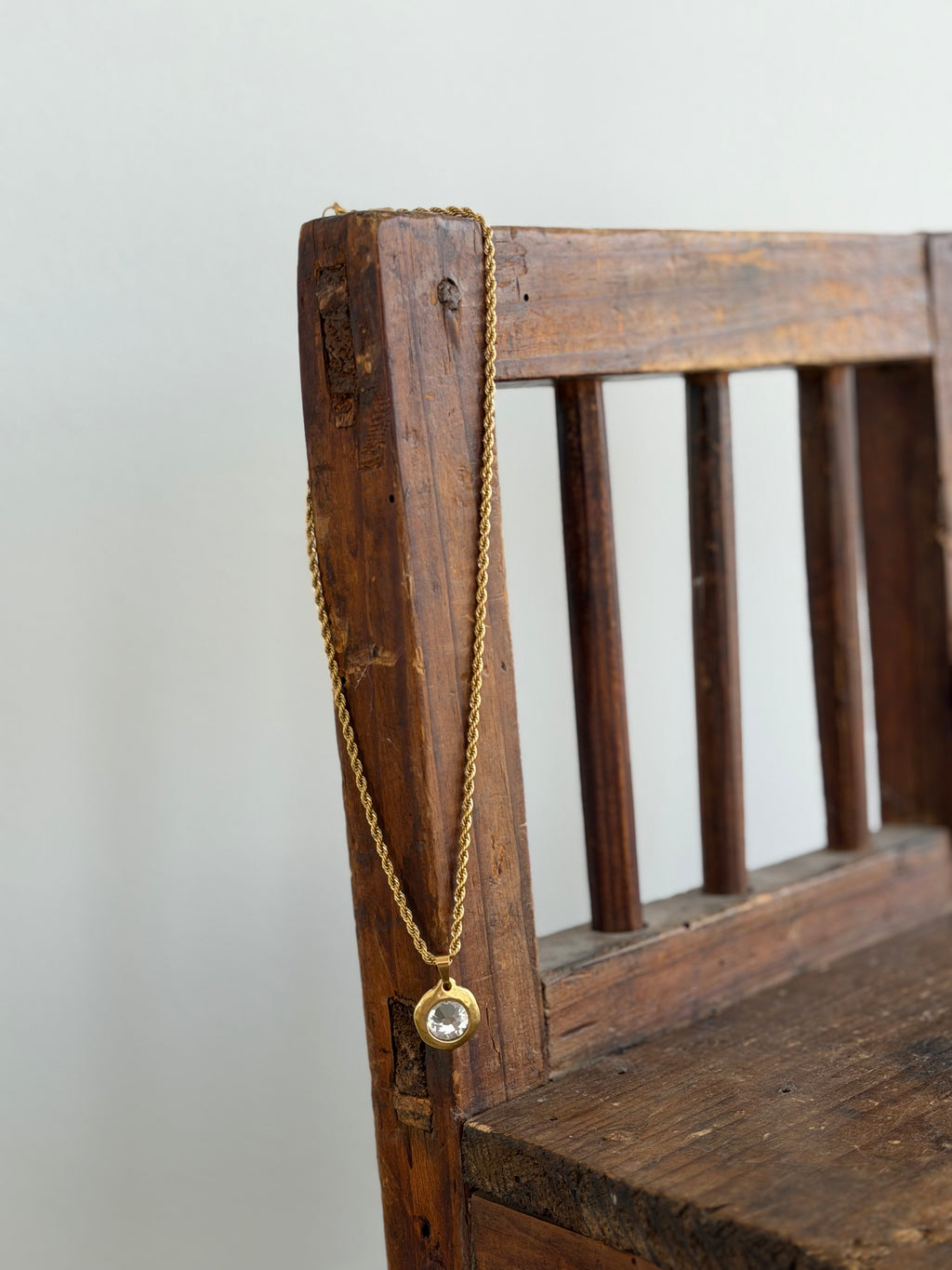 Chunky Bezel Rope Necklace | Tarnish Resistant | 16 & 18"