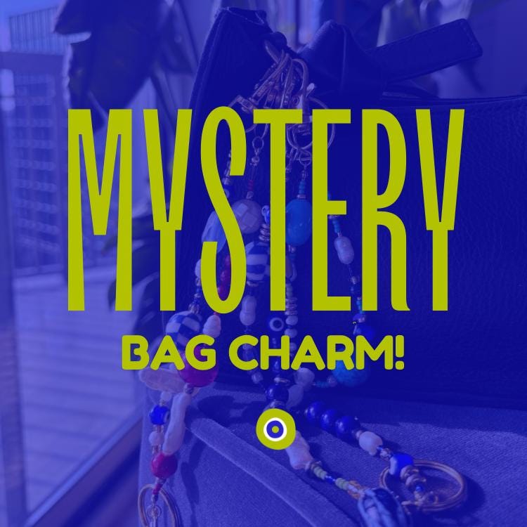 Mystery Bag Charm Keychains with Vibrant Glass Beads and Freshwater Pearls, Choose Your Color and Accents, Perfect for Suprise Gifts