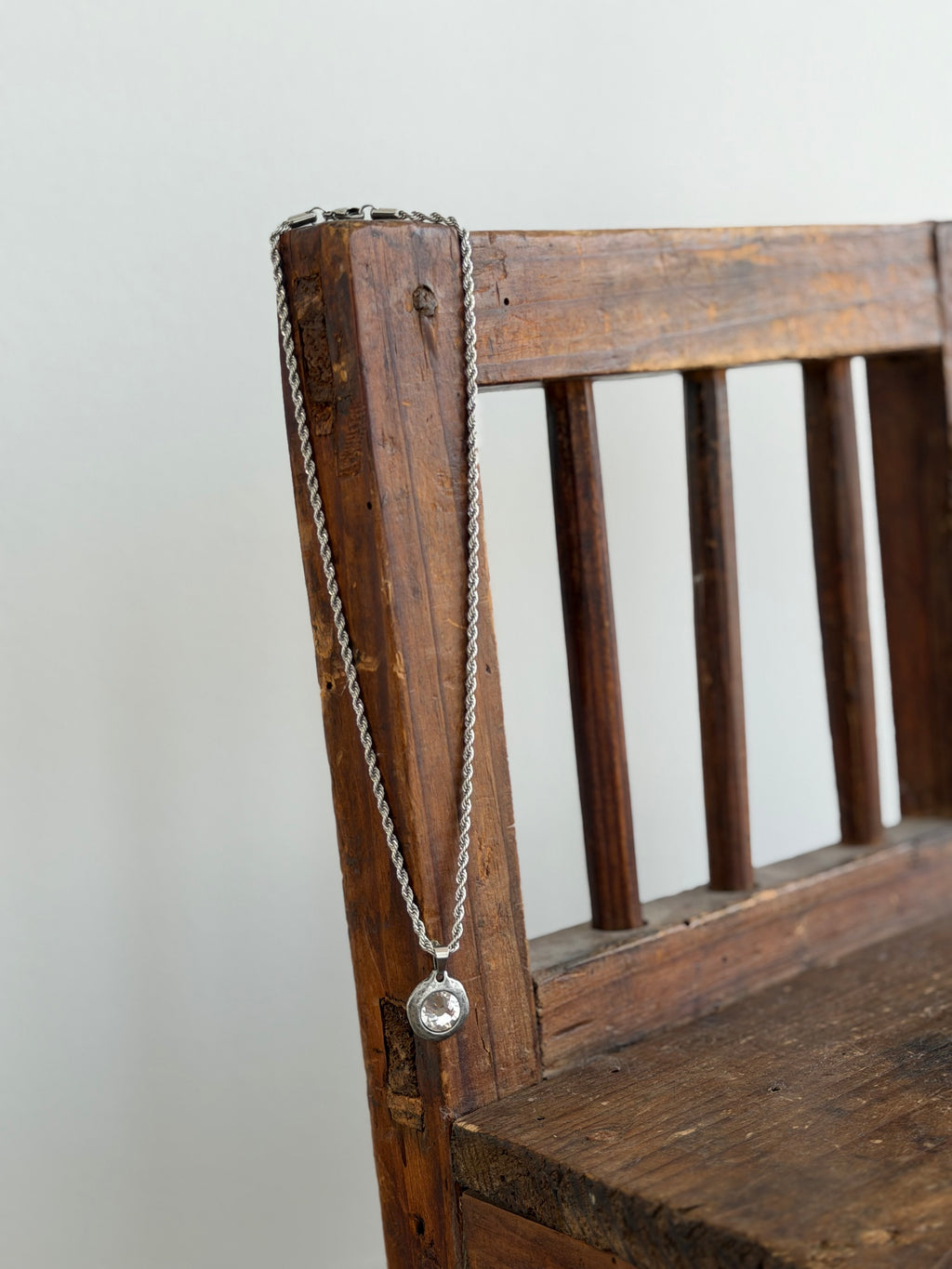 Chunky Bezel Rope Necklace | Tarnish Resistant | 16 & 18"